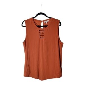 🎁Chaus Sleeveless Rust Colored Top Size XL